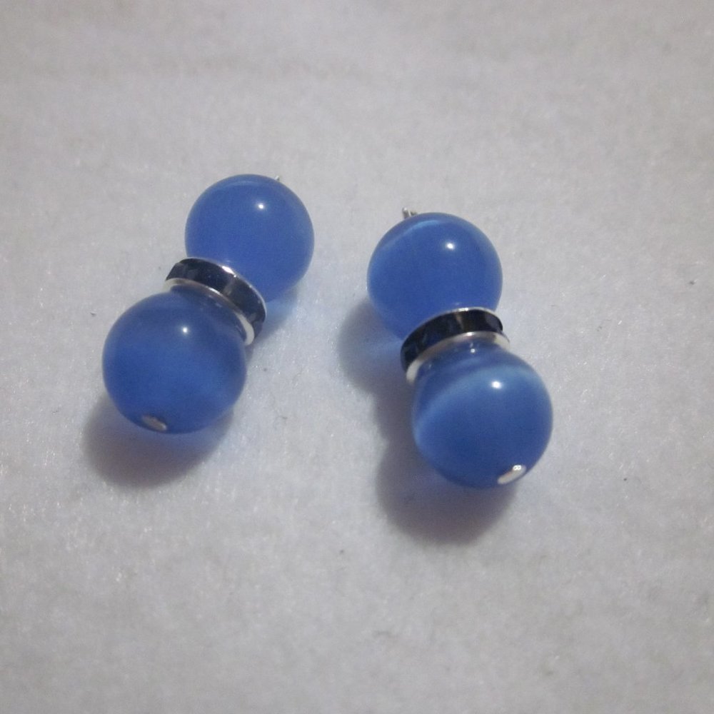 Blue Small Dangle Earrings.